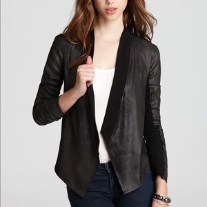 NWOT Velvet brand Ponte-Back Faux-Leather Jacket